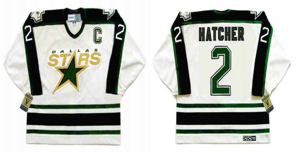 2019 Men Dallas Stars #2 Hatcher White CCM NHL jerseys->dallas stars->NHL Jersey